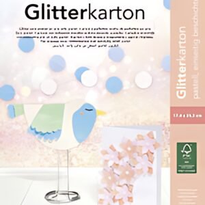folia Bloc de carton à paillettes "Pastel", 170 x 245 mm