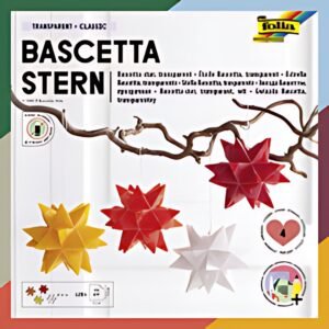 folia Feuilles de papier pliables étoile Bascetta, 75 x 75mm