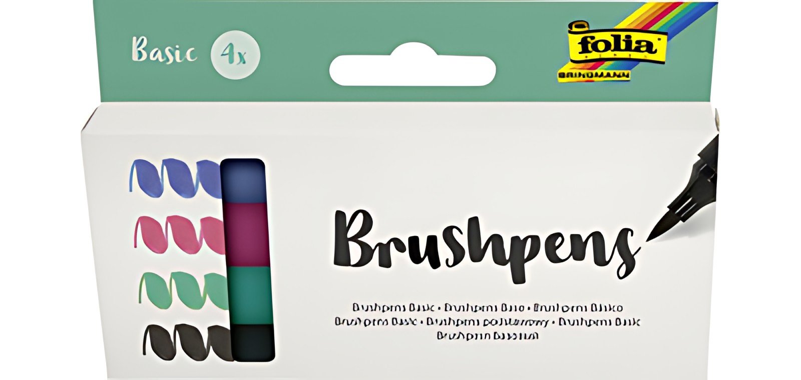 folia Stylo pinceau Brush Pens "Basic", kit de 4