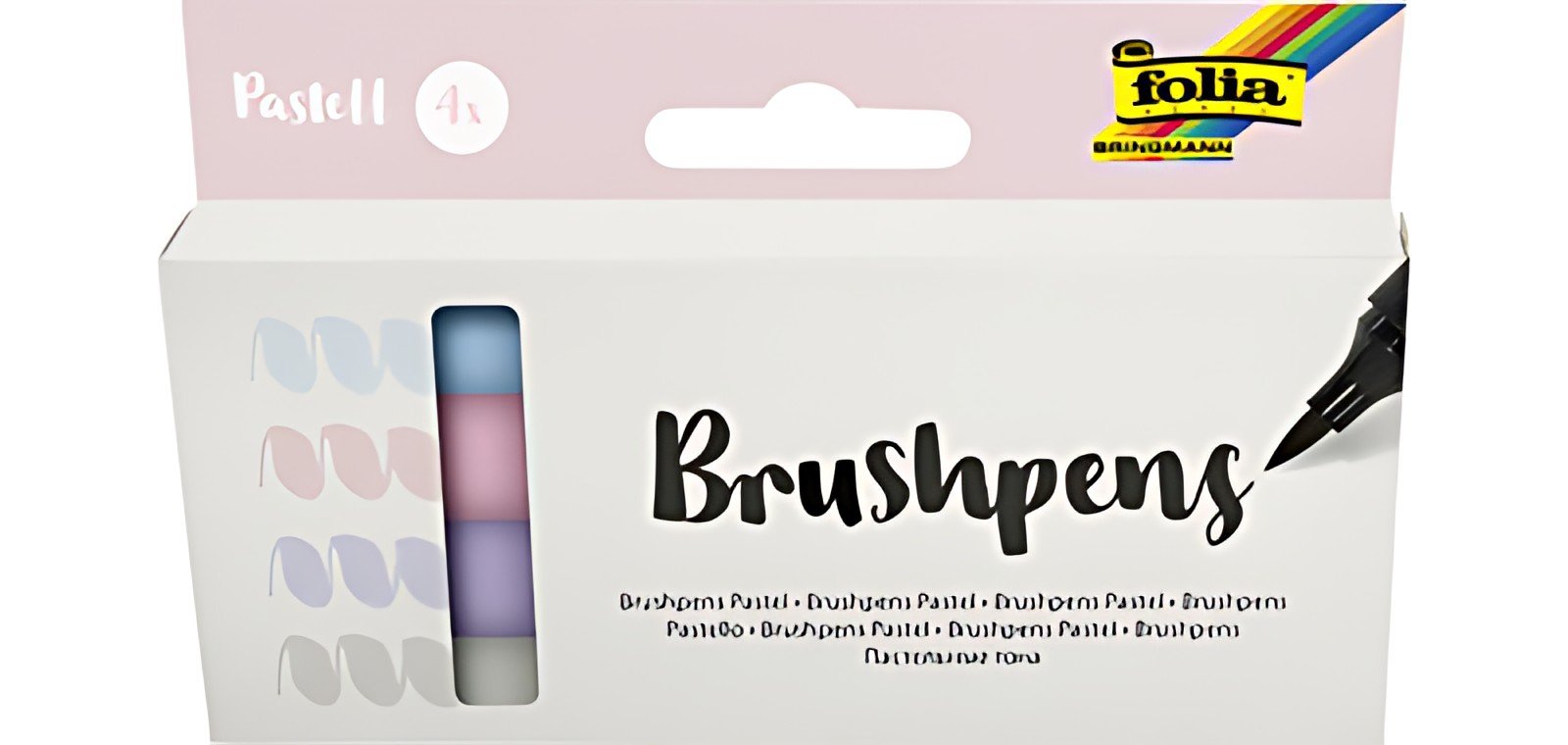 folia Stylo pinceau Brush Pens "Pastell", kit de 4