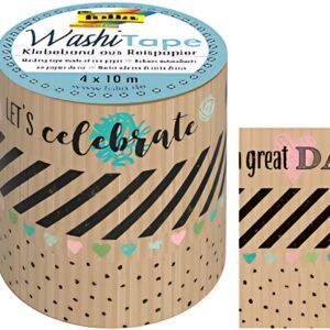 folia Ruban adhésif déco WashiTape Papier kraft I, kit de 4