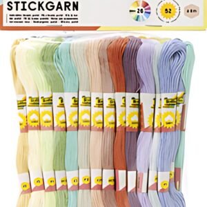 folia Fil à broder "Pastell", 52 échevettes de 8 m, assorti