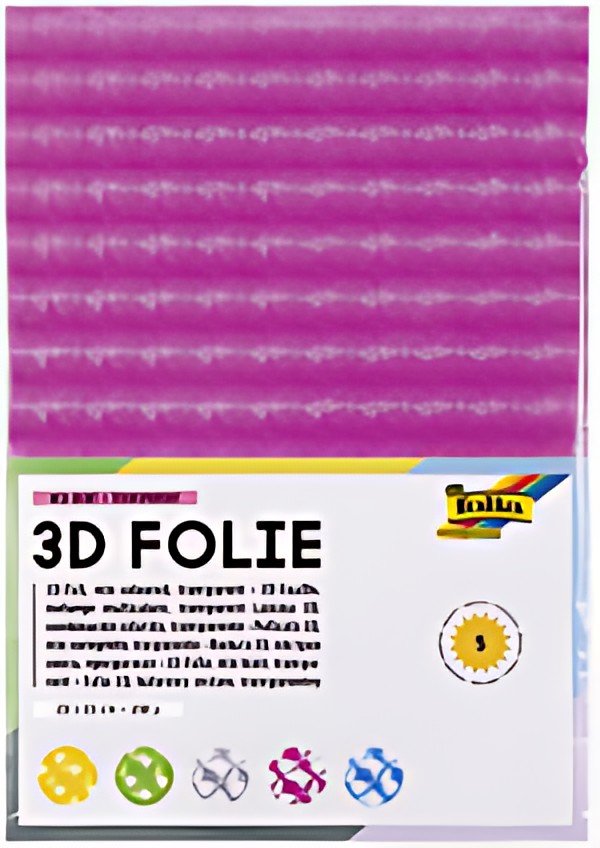 folia Film 3D, épaisseur: 150 microns, 230 x 330 mm, assorti