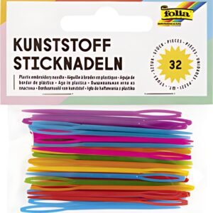 folia Aiguille à broder en plastique, 65 x 1,8 mm, assorti
