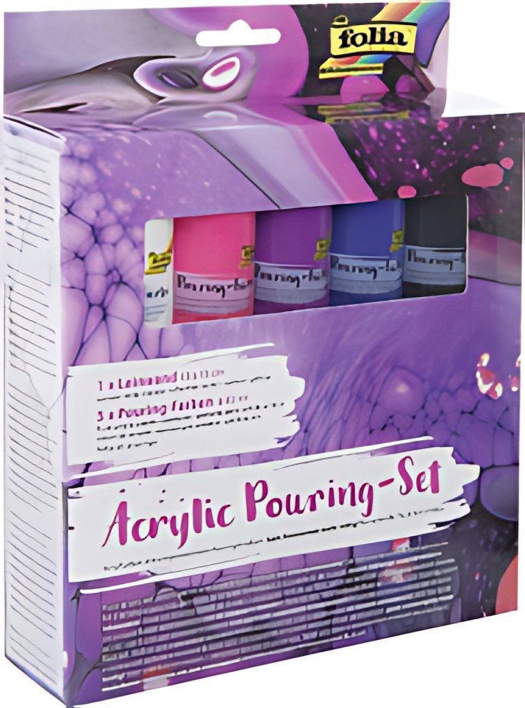 folia Kit de peinture acrylique pour pouring "INTENSE", 5+1