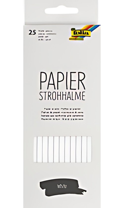 folia Paille en papier "WHITE", longueur : 200 mm