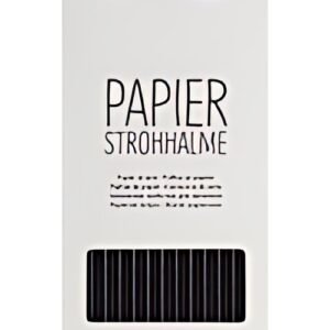 folia Paille en papier "BLACK", longueur : 200 mm