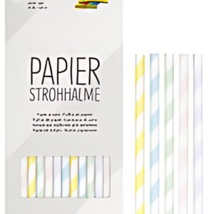 folia Paille en papier "PASTEL STRIPES", longueur : 200 mm