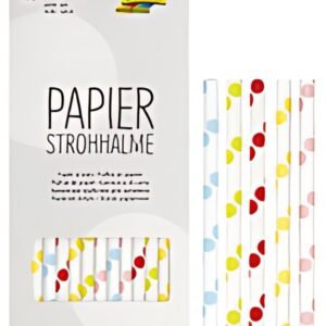 folia Paille en papier "BOLD DOTS", longueur : 200 mm