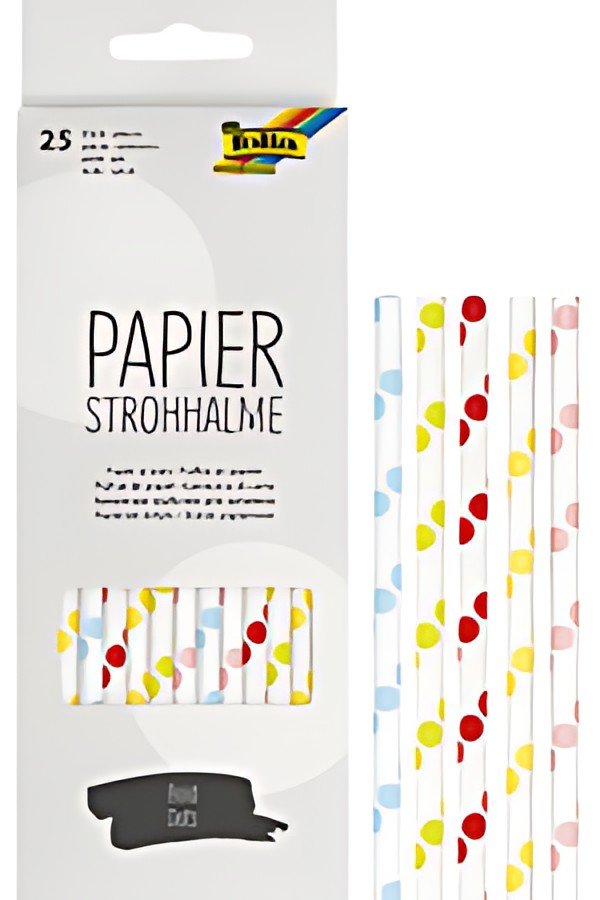 folia Paille en papier "BOLD DOTS", longueur : 200 mm