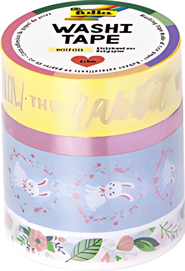 folia Ruban adhésif décoratif Washi-Tape "FOLLOW THE RABBIT"