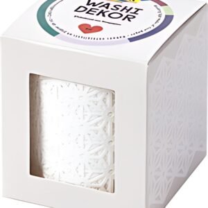folia Bordure décorative décor Washi "FLEURS", blanc