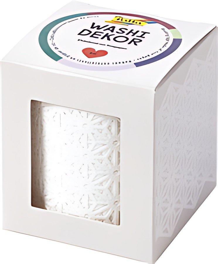 folia Bordure décorative décor Washi "FLEURS", blanc