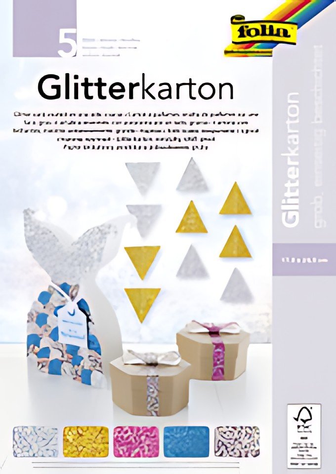 folia Carton à paillettes "GROS", 174 x 245 mm, 300 g/m2