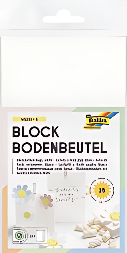 folia Sachet à fond plat en papier, 100 x 55 x 175 mm, blanc