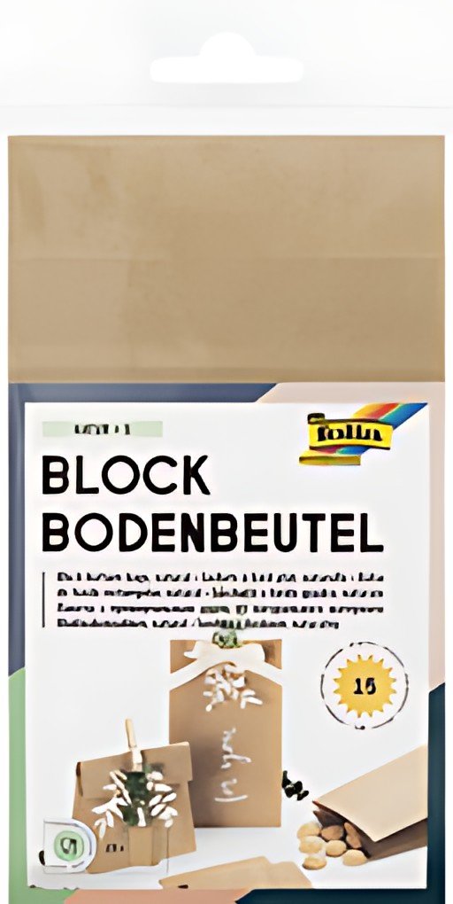 folia Sachet à fond plat en papier, 100 x 55 x 175mm, nature