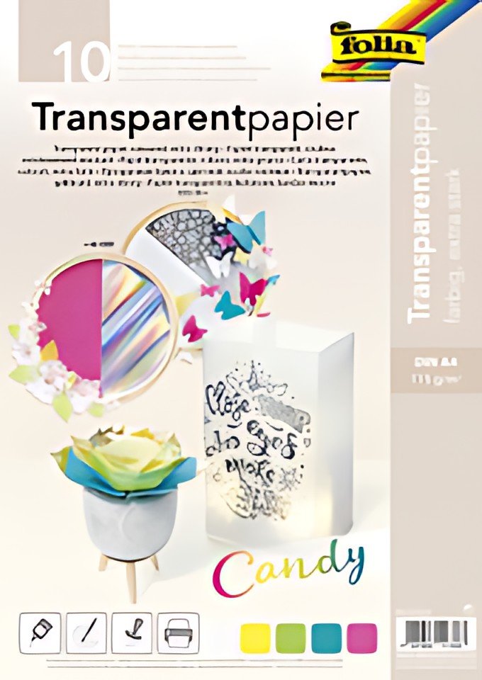 folia Papier transparent CANDY, A4, 115 g/m2