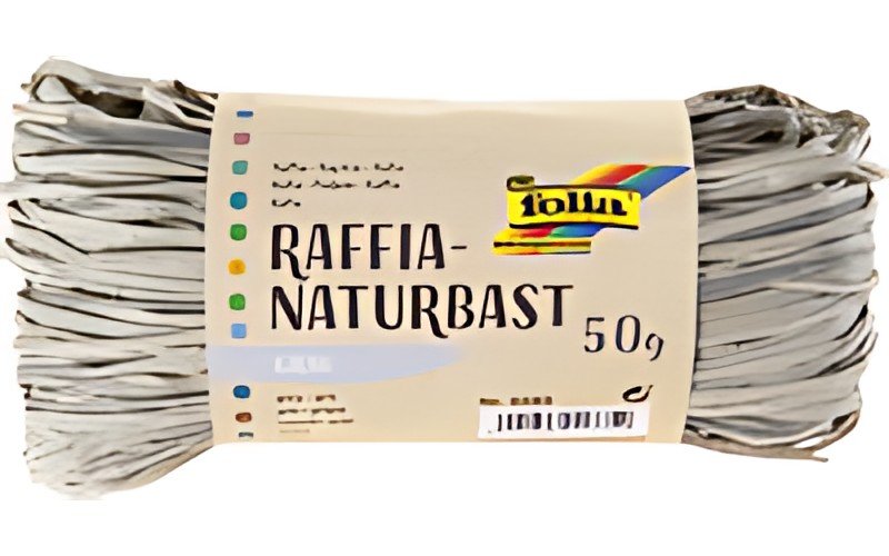 folia Raphia naturel, 50 g, gris