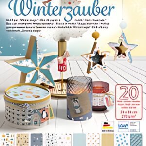 folia Bloc à motifs "Magie de l'hiver", 240 x 340 mm, par 20