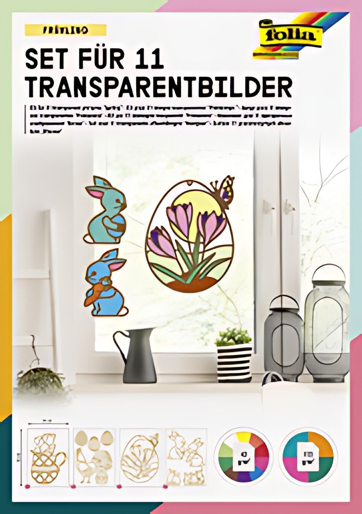 folia Kit de décoration pour fenêtre "Printemps", 250x350 mm