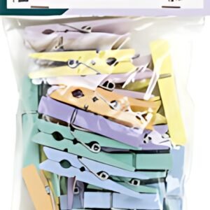 folia Pince à linge en bois, 3 tailles assorties