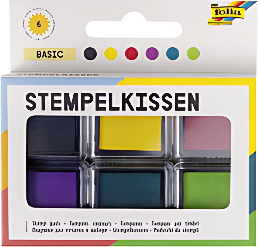 folia Tampon encreur set "Basic", 6 couleurs assorties