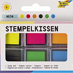 folia Tampon encreur set "Fluo", 6 couleurs assorties