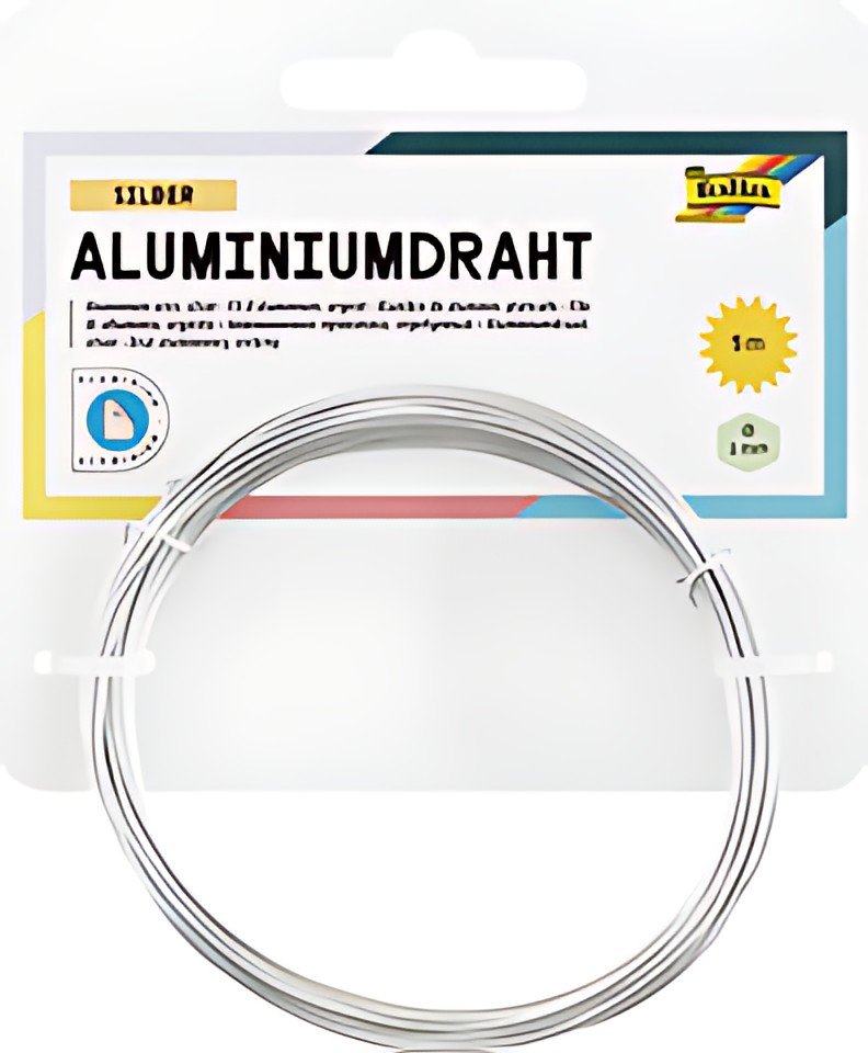 folia Fil de bricolage en aluminium, 1 mm x 5 m, argent