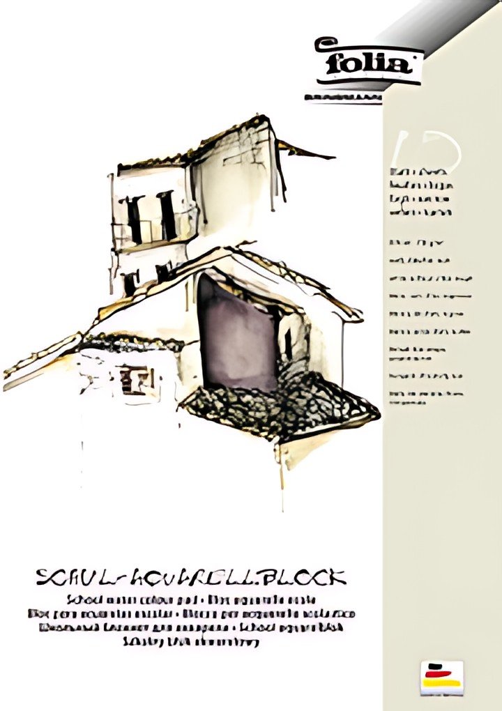 folia Bloc aquarelle pour l'école, rugueux, A3, blanc