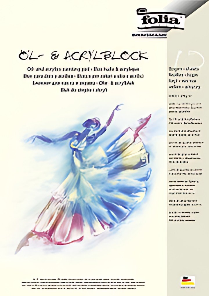 folia Bloc huile et acrylique, A3, 290 g/m2, 10 feuilles