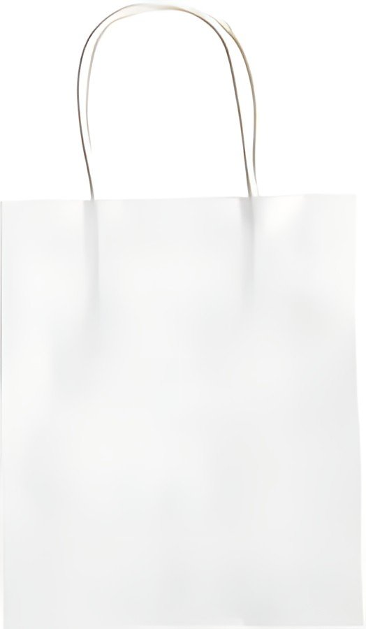 folia Sac en papier kraft, 125 x 50 x 150 mm, blanc