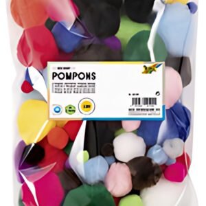 folia Pompons, 100 pièces, tailles et couleurs assorties