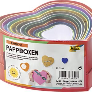 folia Boîte cadeau "Coeur", tailles/couleurs assorties