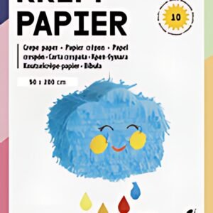 folia Rouleau de papier crêpon BASIC, 500 mm x 2 m, assorti