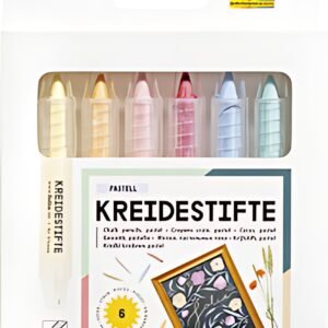 folia Crayon craie PASTEL, couleurs assorties, étui de 6