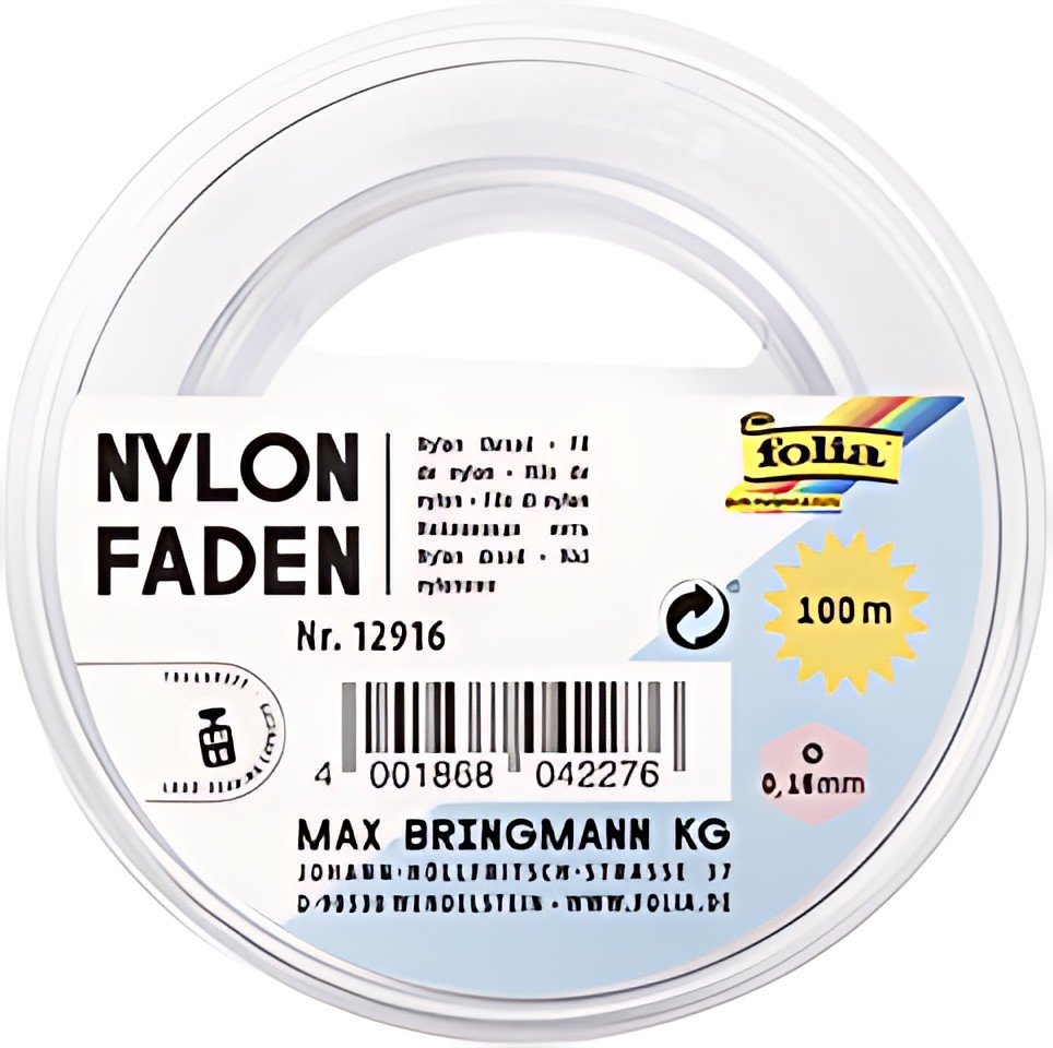 folia Fil nylon en bobine, 0,16 mm x 100 m, transparent