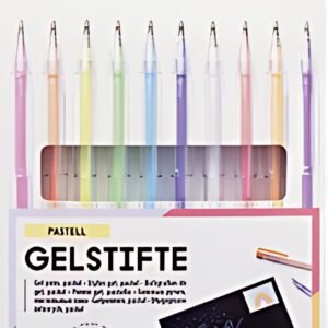 folia Stylo gel PASTELL, couleurs assorties, étui de 10
