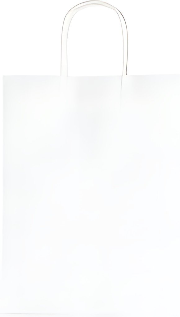 folia Sac en papier, 240 x 120 x 310 mm, blanc
