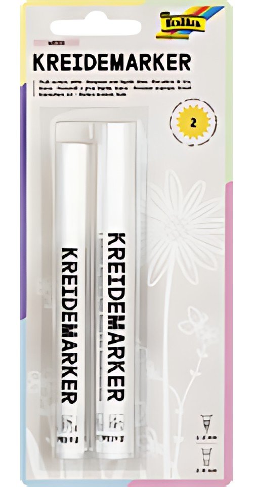 folia Marqueur craie, set de 2, blanc