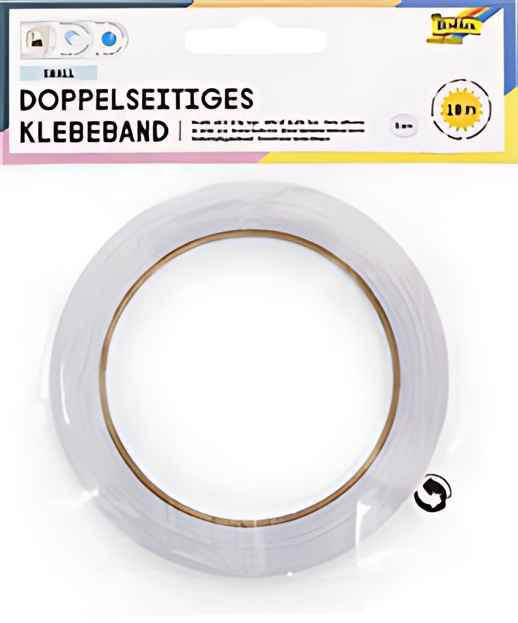 folia Ruban adhésif double face, 10 mm x 18 m, transparent