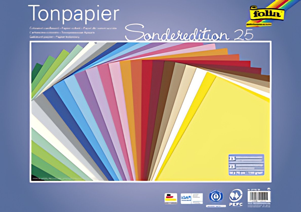 folia Papier de couleur, (L)350 x (H)500 mm, assorti