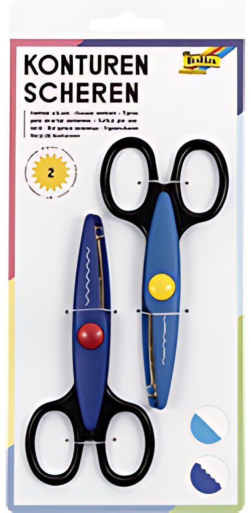 folia Ciseaux cranteurs, en set, longueur: env.145 mm