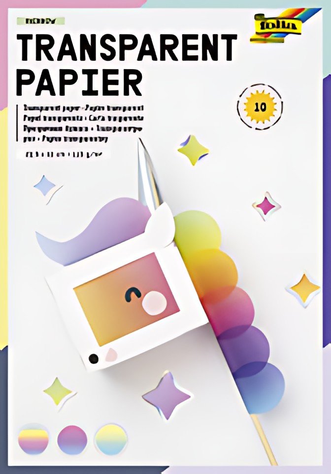folia Papier transparent arc-en-ciel, 230 x 320 mm