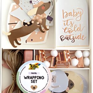 folia Kit d'emballage de Noël PASTEL, 38 pièces