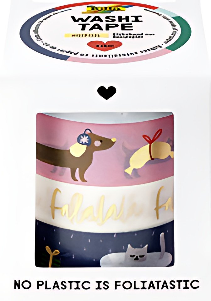 folia Ruban adhésif décoratif Washi-Tape Noël FALALA, set 4