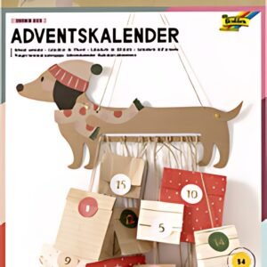 folia Kit pour calendrier de l'Avent SAUSAGE DOG, 54 pièces