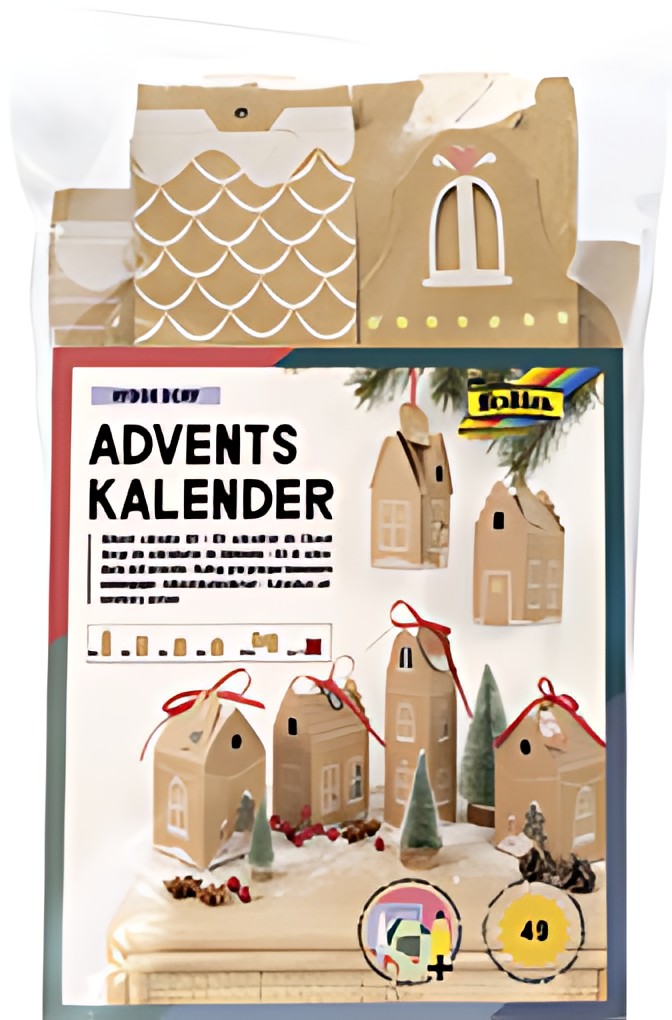 folia Kit pour calendrier de l'Avent HYGGE DORF, 49 pièces