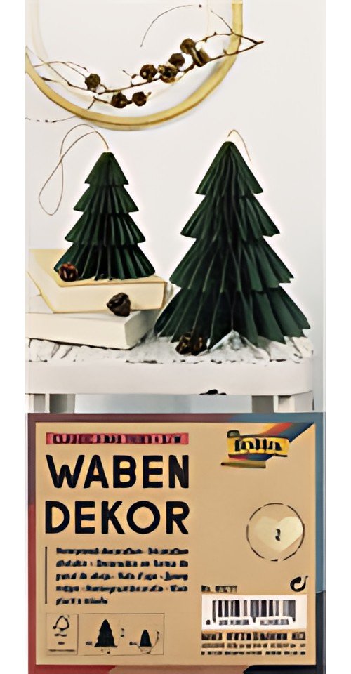 folia Décoration alvéolée CLASSIC XMAS TREE, set de 2