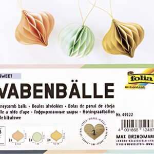 folia Boule alvéolée SWEET, set de 3 boules