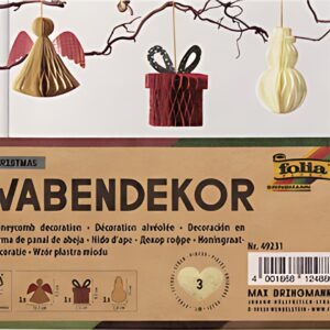 folia Décoration alvéolée CHRISTMAS, set cadeau de 3